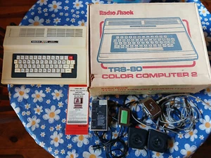 TRS-80 Tandy Radio Shack Color Computer 2 CoCo 26-3026 + Peripherals & Game - Picture 1 of 22