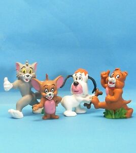 TOM und JERRY 3. Serie komplett SCHLEICH 1981 : 4 Figuren Tom Jerry Drops Spike