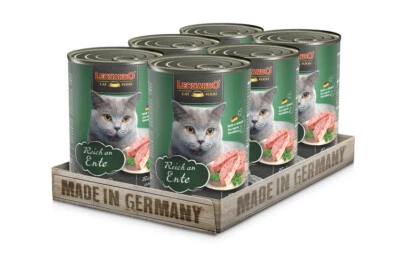 LEONARDO Reich an Ente Nassfutter für Katzen 6x400 g Katzenfutter nass Katze - Bild 1 von 2