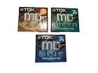 3 x Mini Disc TDK MD blue/yellow/green Recordable MD