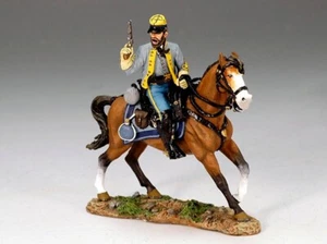 King & Country Civil War CW040 Mounted Confederate Officer w/ Pistol New Retired - Picture 1 of 8