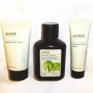 AHAVA 3-Artikel-Set reinigende Schlammmaske MINERALISCHE KÖRPERLOTION Mikro Peeling Creme Waschen - Bild 1 von 2