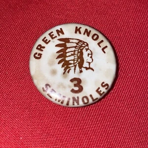 Green Knoll 3 Seminoles Small Button Pin - Picture 1 of 2