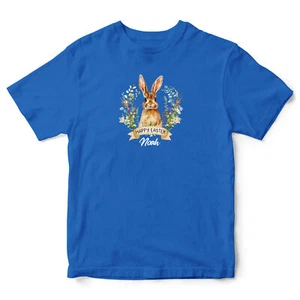 Personalised Floral Bunny Rabbit Boys T Shirt shirt Easter Boy spring scaveng... - Picture 1 of 8