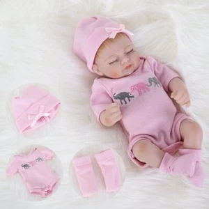 ENADOLL Reborn Baby Doll Realistic Silicone Vinyl Baby Girl 10 inch Lifelike ... - Picture 1 of 7