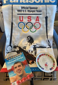 US OLYMPIC Collectables! Banner, Plate, Sports Illustrated - Picture 1 of 10