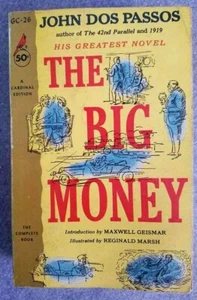 Rare 1955 THE BIG MONEY John Dos Passos Cardinal Giant 1st - Picture 1 of 4