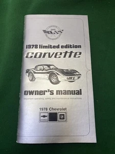 1978 Chevrolet Corvette Pace Car Limited Ed Owners Manual W/ Corvette News Card - Picture 1 of 6