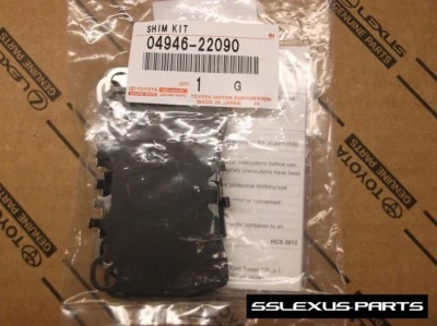 Lexus GS350 GS450H (2006-2011) OEM Genuine REAR Brake Pad SHIM KIT 04946-22090 - Image 1 of 2