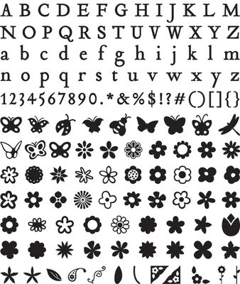 Tarjeta de diseño SLICE formas básicas 2 troqueladas flor mariposa fuente espejo sombra + Foto 1 de 2