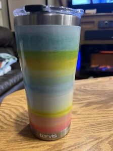 TERVIS Tumbler Yao Cheng Summer Crush Pastel Stripes 20 Oz Stainless Steel - Picture 1 of 6