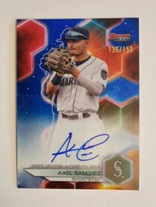 /150 Axel Sanchez /SS Marlins | 2023 Bowman’s Best Blue Refractor Auto #B23-AS - Picture 1 of 7