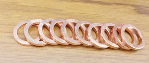 M10 Kupfer Quetschscheiben 2,5MM DICK 10mm 3/8" Bremsöl M10x18x2,5 -10 Stück - Bild 1 von 1