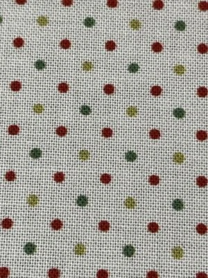 Hoffman Christmas Polka Dot Ol’ Saint Nick Cotton Fabric By Each FQ Fat Quarter - Image 1 of 4
