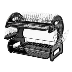 NEW Dual Layers Bowls &Dishes& Chopsticks&Spoons Collection Shelf Dish Drainer - Picture 1 of 17