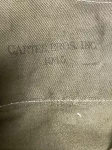 WW2 WWII Marked Seabag HBT Duffle Bag Named And Dated 1945 By Carter Brothers - Picture 1 of 11