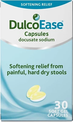 Dulcoease Stool Softener - Relief of Constipation - 30 Soft Gel Capsules - Image 1 of 4