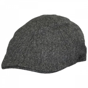 Jaxon Hats Herringbone Wool Blend Duckbill Ivy Cap - Picture 1 of 5