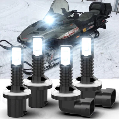 880 885 + 881 894 LED Hi/Lo Headlight Bulbs For Arctic Cat Panther 570 2002-2007 Foto 1 de 4