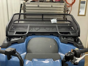 STRONG MADE FLAT REAR BASKET RACK BLACK POLARIS SPORTSMAN 450 / 570 2021-2025 - Picture 1 of 3