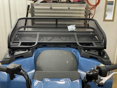 STRONG MADE FLAT REAR BASKET RACK  BLACK POLARIS SPORTSMAN  450 / 570  2021-2025 - Image 1 of 3