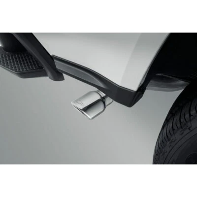 Punta de escape cromada Chevrolet Colorado 2023-2024 2,7 L 84894460 con logotipo OEM GM Foto 1 de 2