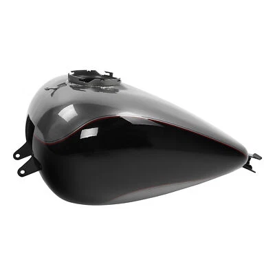 6 gal. Tanque de gasolina apto para Harley Road Glide 08-23 Billet plateado/negro vivo Foto 1 de 4