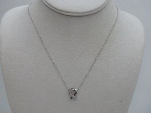 TIFFANY & C0 ~ $1800 WHITE GOLD ~ DIAMOND ~ PALOMA PICASSO LOVING HEART NECKLACE - Picture 1 of 5