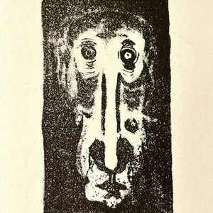 Litografía Wilhelm Schläger en cara negra firmada siglo XX - Imagen 1 de 4