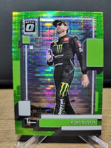2022 Panini Donruss Racing Kurt Busch #60 Optic Lime Green Pulsar Prizm