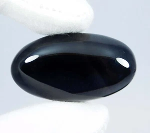 Natural Black Onyx 48.25 Ct Oval Cabochon Amazing Loose Gemstone For Jewelry - Bild 1 von 9
