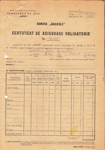 Romania, 1952-1967, 4 Insurance Certificates, 4 Payment Notices & 2 Receipts - Picture 1 of 12