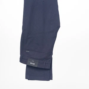 HUGO BOSS Chinos Navy Blue Slim Fit Casual Pants EU46 NWT - Picture 1 of 6