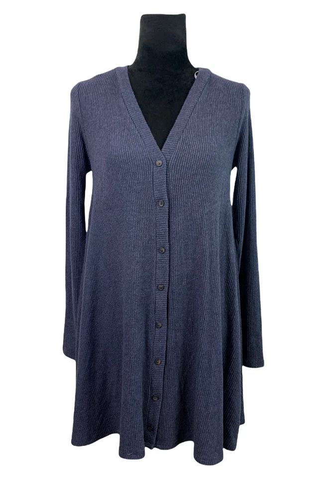 LuLu’s Sweet Comfort Button Up Dress Navy Blue Size S Casual Mini Dress