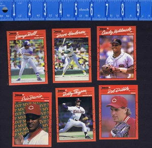 1990 Donruss Bell-Henderson-Dibble-Thigpen-Davis++ MLB lote de tarjetas de béisbol #10 - Imagen 1 de 2
