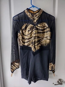 Weissman Dance Wear One Piece Gold And Black Size L - Bild 1 von 6