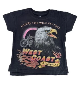 Cotton:On Kids Girls Short Sleeve Print Tee T-Shirt West Coast Eagle Size 7 NEW - Picture 1 of 3