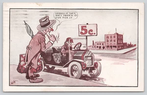 Cómic publicitario postal de consumo impresionado 1917 Witt Ford modelo T - Imagen 1 de 2