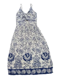 Angie Women's Rayon Dress with Floral Print, Gathered Front and Straps- Size L. - Picture 1 of 8