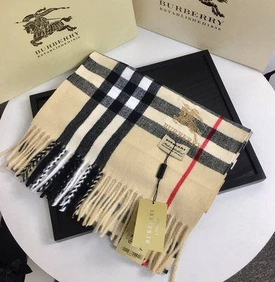 Burberry Classic Check Schal Langer Kaschmirschal Beige - Bild 1 von 4