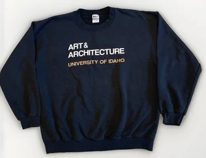 University Of Idaho Art & Architecture Sweatshirt L Vintage Schwarz Logo Schlaf Design - Bild 1 von 7