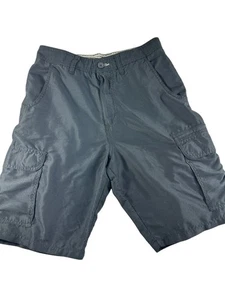 Burnside Mens Cargo Shorts Size 30 Black Pockets Casual Polyester - Picture 1 of 8