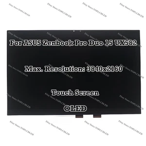 15.6" ASUS Zenbook Pro Duo 15 UX582Z/ZW/ZM OLED UHD LCD Assembly Touch Screen - Picture 1 of 7
