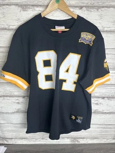 Seltenes schwarzes Mitchell & Ness Vikings Herren Throwback Randy Moss Trikot - L - neu ohne Etikett - Bild 1 von 6