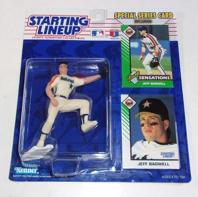 1993 JEFF BAGWELL Starting Lineup * HOUSTON ASTROS * MLB Baseball Figure + CARDS - Image 1 of 4