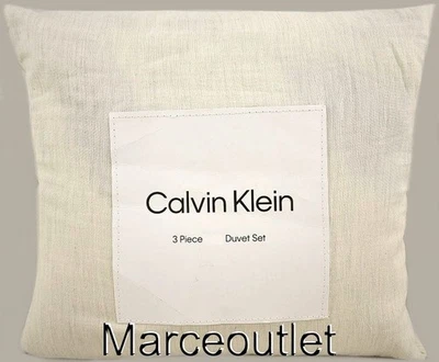 Calvin Klein Shadow Branches 100% Cotton KING Duvet Cover & Shams Set Camel - Image 1 of 4