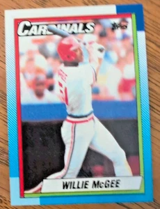 WILLIE McGEE St.Louis Cardinals 1990 Topps Baseball Card #285 Mint - Picture 1 of 2