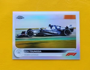 2022 Formula 1 Topps Chrome Yuki Tsunoda #122 Refractor F1 Car AlphaTaui - Picture 1 of 2
