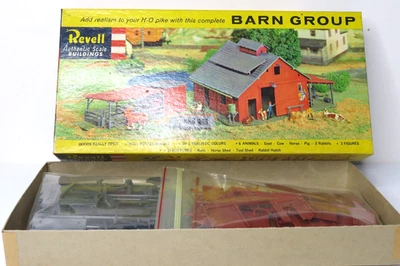 HO Revell T-9015:249 HO Scale Barn Group Building Kit Train OPEN BOX L-528 - Image 1 of 4