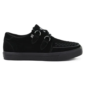 T.U.K. Sneaker A9178 2 Rings VLK D Ring Creeper Schwarz Wildleder - Picture 1 of 36